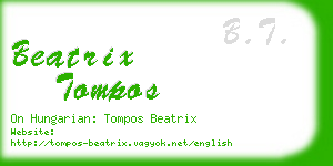 beatrix tompos business card